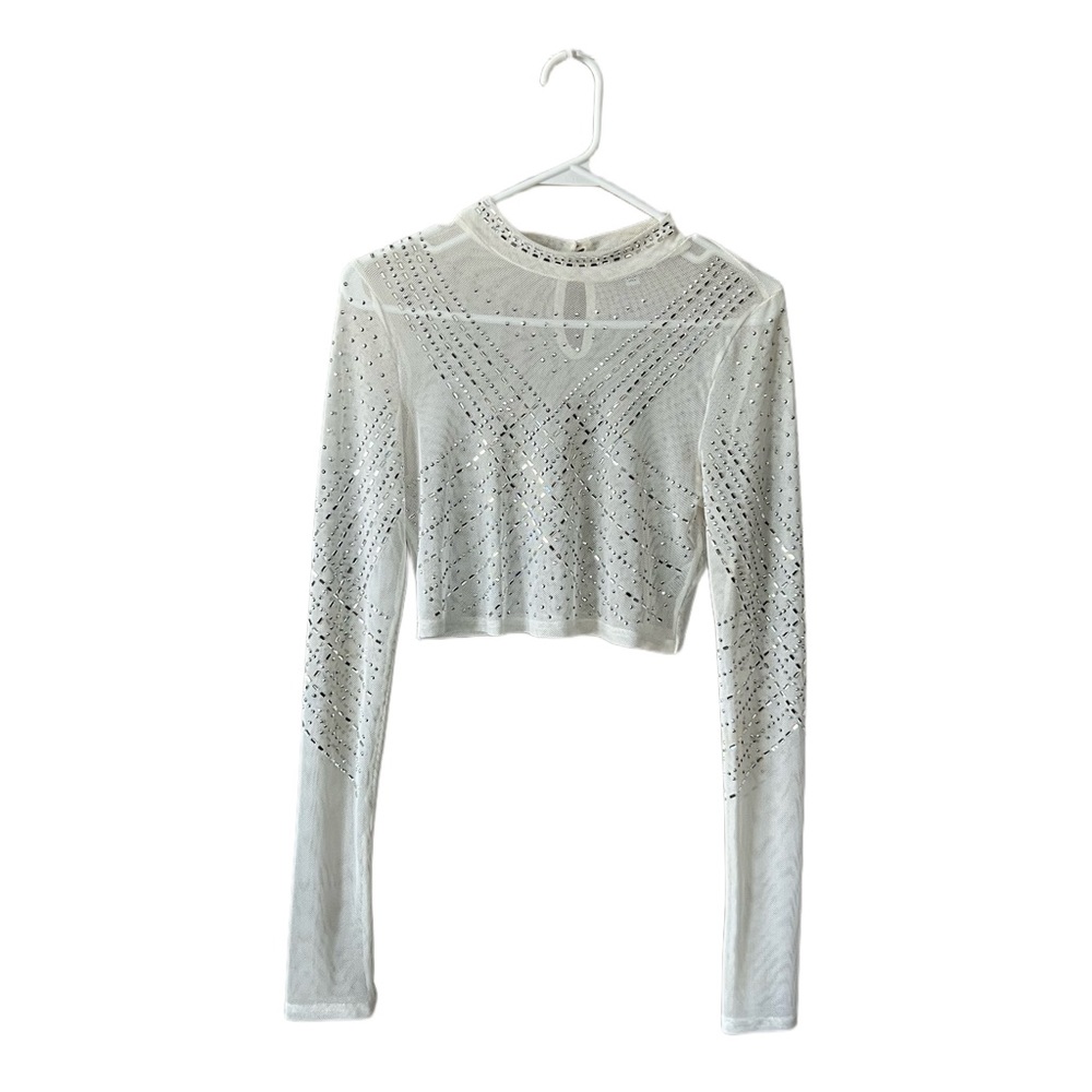 TRENDY & TIPSY Nashville boutique long sleeve mesh top